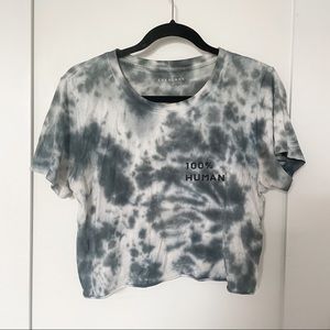 Everlane 100% human tie dye crop tee